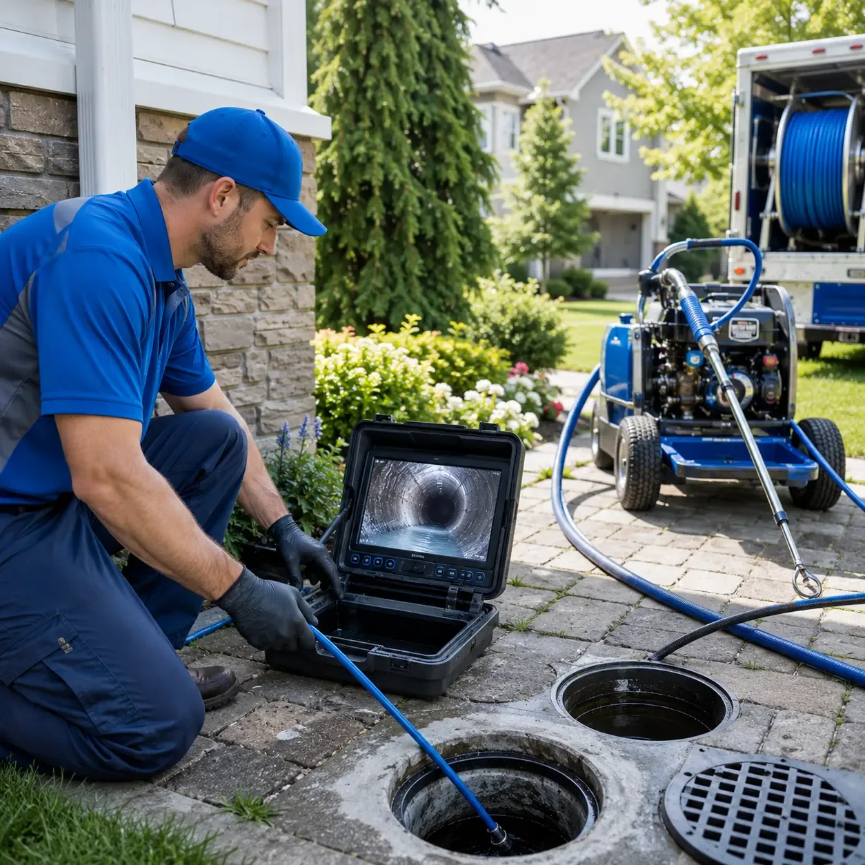 Outdoor drain cleaning professionals serving Deep River, CT